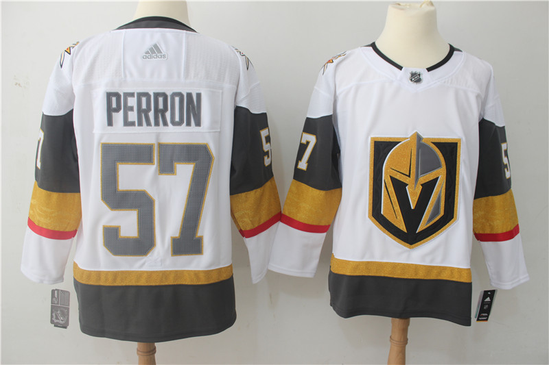 Men's Vegas Golden Knights David Perron #57 White Breakaway Jersey